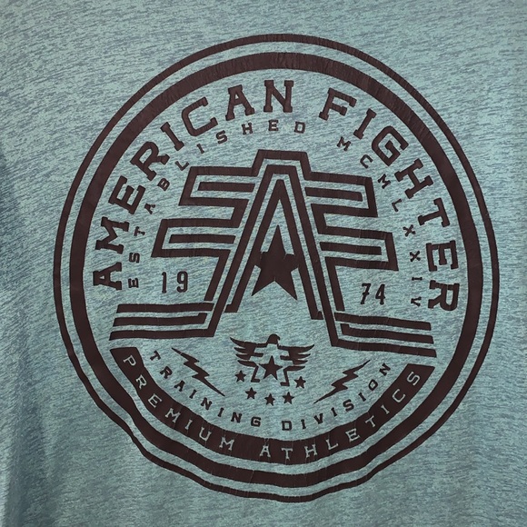 American Fighter by Affliction Bristol Green short sleeve high low top - Picture 2 of 9
